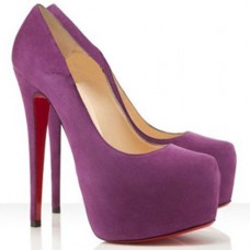 Pantofi cu platformă Christian Louboutin Daffodile 160mm, culoare prună