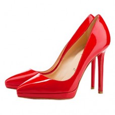 Pantofi Christian Louboutin Pigalle Plato 120mm, roșii