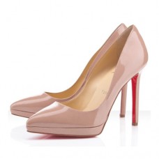 Pantofi Christian Louboutin Pigalle Plato 120mm, culoare nud Pantofi Christian Louboutin Pigalle Plato 120mm, culoare nud