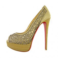 Pantofi cu toc înalt Christian Louboutin Pampas 140mm, cu vârf deschis, verzi Pantofi cu toc înalt Christian Louboutin Pampas 140mm, cu vârf deschis, verzi