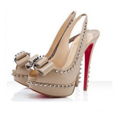 Pantofi sport Christian Louboutin Lady Clou 140mm cu talpă plată, culoare nud Pantofi sport Christian Louboutin Lady Clou 140mm cu talpă plată, culoare nud