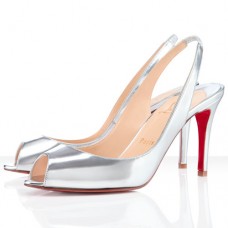 Pantofi sport Christian Louboutin You You 80mm Slingbacks argintii