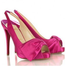 Pantofi Christian Louboutin Very Noeud 120mm Slingbacks Rose Matador