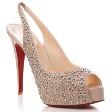 Pantofi Christian Louboutin Star Privé 120mm Slingbacks roz Pantofi Christian Louboutin Star Privé 120mm Slingbacks roz