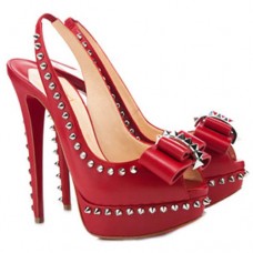Pantofi Christian Louboutin Lady Clou 140mm Slingbacks Roșii