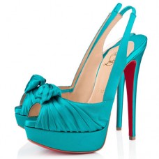 Pantofi sport Christian Louboutin Jenny 140mm cu talpă plată, culoare păun