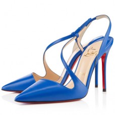 Pantofi Christian Louboutin June 100mm Slingbacks Albaștri