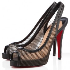 Pantofi Christian Louboutin Canne A Peche 120mm Slingbacks Negri