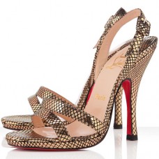 Pantofi sport Christian Louboutin Fine Romance 120mm Slingbacks aurii Pantofi sport Christian Louboutin Fine Romance 120mm Slingbacks aurii