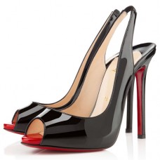 Pantofi sport Christian Louboutin Flo 100mm Slingbacks Negri/Roșu Ruj