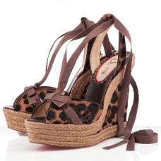 Pantofi cu platformă Christian Louboutin Isabelle 140mm, model leopard Pantofi cu platformă Christian Louboutin Isabelle 140mm, model leopard