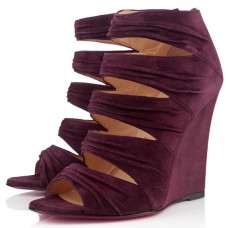Pantofi cu platformă Christian Louboutin Developpa 100mm, culoare prună Pantofi cu platformă Christian Louboutin Developpa 100mm, culoare prună