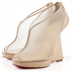 Pantofi cu platformă Christian Louboutin Janet 120mm, albi Pantofi cu platformă Christian Louboutin Janet 120mm, albi