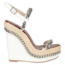 Pantofi cu platformă Christian Louboutin Macarena 120mm, albi Pantofi cu platformă Christian Louboutin Macarena 120mm, albi