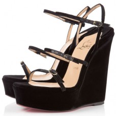 Pantofi cu platformă Christian Louboutin 123 Zeppa 140mm Negri