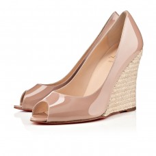 Pantofi cu platformă Christian Louboutin Puglia 100mm, culoare nud Pantofi cu platformă Christian Louboutin Puglia 100mm, culoare nud