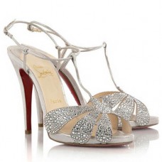 Sandale Christian Louboutin Margi Diams 120mm argintii Sandale Christian Louboutin Margi Diams 120mm argintii