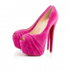 Pantofi Christian Louboutin Drapesse 160mm cu vârf deschis, din grenadină Pantofi Christian Louboutin Drapesse 160mm cu vârf deschis, din grenadină