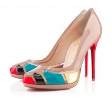 Pantofi Christian Louboutin Astrogirl 120mm, culoare nud