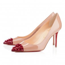 Pantofi Christian Louboutin Geo 80mm, culoare nud