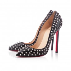 Pantofi Christian Louboutin Pigalle Spikes 120mm Negri