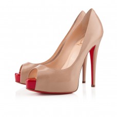Christian Louboutin Vendome 120mm Pumps Peep Toe Nud/Roșu Christian Louboutin Vendome 120mm Pumps Peep Toe Nud/Roșu