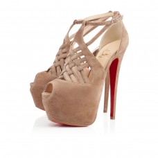 Pantofi cu platformă Christian Louboutin Carlota 160mm bej Pantofi cu platformă Christian Louboutin Carlota 160mm bej