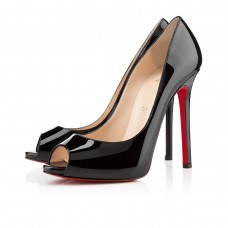 Pantofi Christian Louboutin Flo 120mm cu vârful deschis, negri