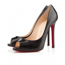 Pantofi Christian Louboutin Flo 120mm cu vârful deschis, negri