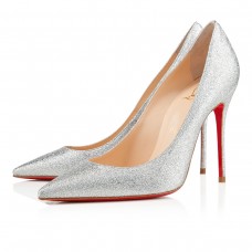 Pantofi Christian Louboutin Decollete 554 100mm pentru ocazii speciale, argintii