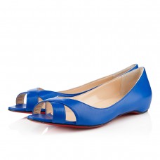 Sandale Christian Louboutin Croisette plate, albastre
