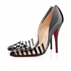 Pantofi Christian Louboutin Pivichic din PVC 100mm, negri Pantofi Christian Louboutin Pivichic din PVC 100mm, negri