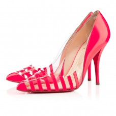 Pantofi Christian Louboutin Pivichic din PVC 100mm, Roz Paris Pantofi Christian Louboutin Pivichic din PVC 100mm, Roz Paris