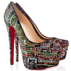 Pantofi Christian Louboutin Daffodile 160mm cu platformă, multicolori