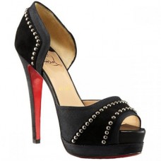 Pantofi Christian Louboutin Henry 140mm cu vârful deschis, negri