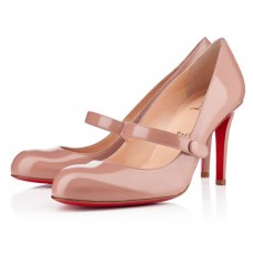 Pantofi Christian Louboutin Wallis 80mm, culoare nud