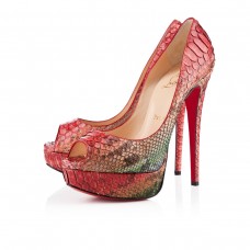 Pantofi Christian Louboutin Lady 140mm cu vârf deschis, multicolori