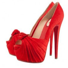 Pantofi Christian Louboutin Lady Gres 160mm cu vârf deschis, roșii