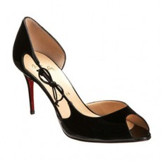 Pantofi Christian Louboutin Delico 100mm cu vârf deschis, negri