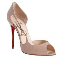 Pantofi Christian Louboutin Delico 100mm cu vârf deschis, nud