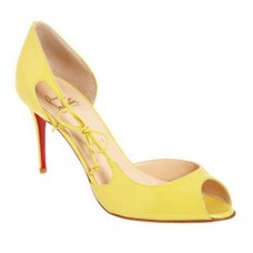 Pantofi cu toc înalt Christian Louboutin Delico 100mm, galbeni