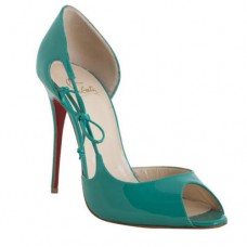 Pantofi Christian Louboutin Delico 100mm cu vârf deschis, culoarea jad Pantofi Christian Louboutin Delico 100mm cu vârf deschis, culoarea jad