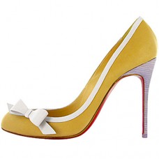 Pantofi Christian Louboutin Beauty 100mm galbeni