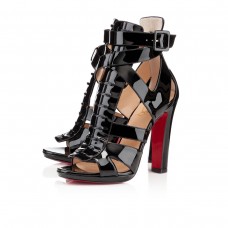 Pantofi Christian Louboutin Keny 120mm cu vârf deschis, negri