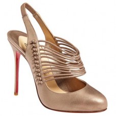 Pantofi sport Christian Louboutin Mille Cordes 100mm Slingbacks, șampanie