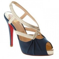 Pantofi Christian Louboutin Angela 120mm Slingbacks Albaștri