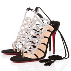 Sandale Christian Louboutin Salsbourg 100mm argintii Sandale Christian Louboutin Salsbourg 100mm argintii