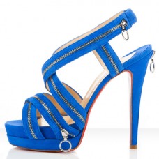 Sandale Christian Louboutin Trailer 140mm albastre Sandale Christian Louboutin Trailer 140mm albastre