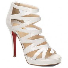 Sandale Christian Louboutin Fernando 120mm albe Sandale Christian Louboutin Fernando 120mm albe