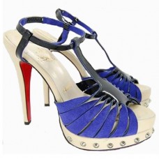 Sandale Christian Louboutin Zigounette 140mm albastre Sandale Christian Louboutin Zigounette 140mm albastre